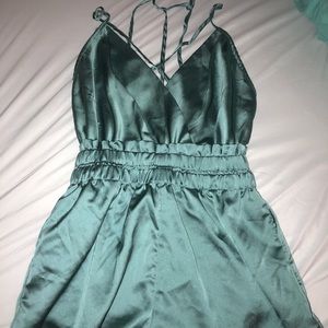 Silk romper